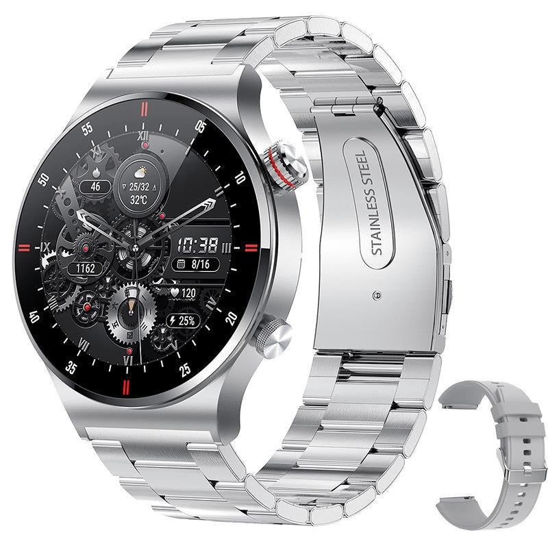 Reloj inteligente QW33 con ECG+PPG, reproductor de música, podómetro, Bluetooth y función de llamadas.