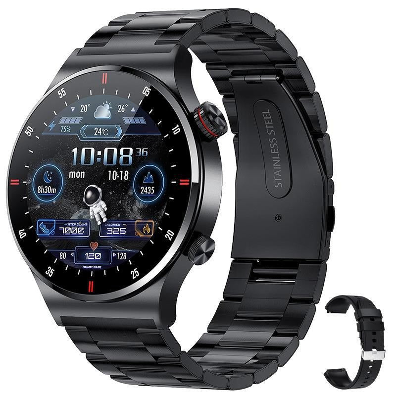 Reloj inteligente QW33 con ECG+PPG, reproductor de música, podómetro, Bluetooth y función de llamadas.