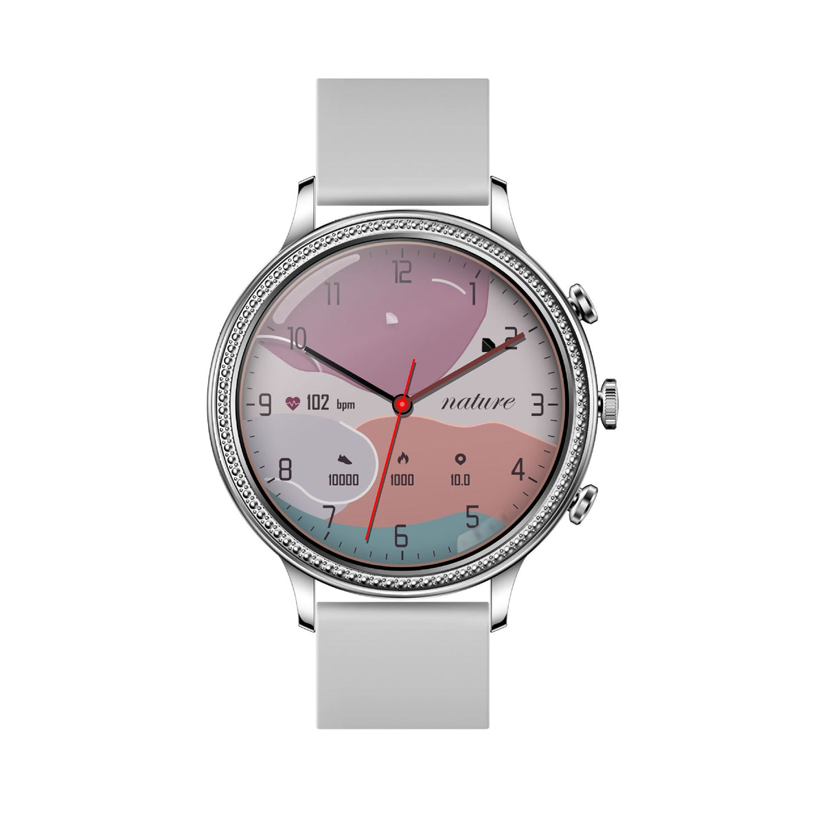 Reloj inteligente con monitor de frecuencia cardíaca y salud del sueño.