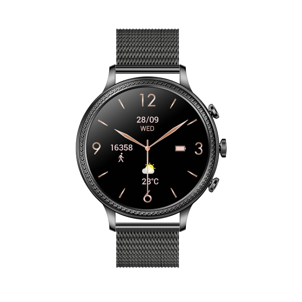Reloj inteligente con monitor de frecuencia cardíaca y salud del sueño.