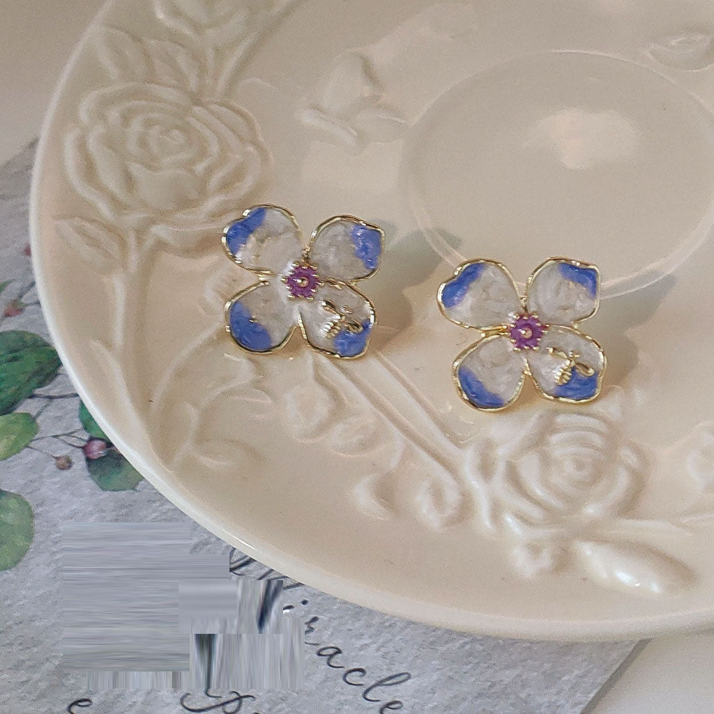 Pendientes sencillos para mujer, pendientes elegantes, pendientes con efecto de esmalte, joyería nueva
