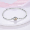 Pulsera de plata 925 chapada en cobre con cuentas de la familia Pan, hecha a mano.