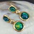 Pendientes de turquesa, estilo refinado. Pendientes franceses de plata 925 con aguja.
