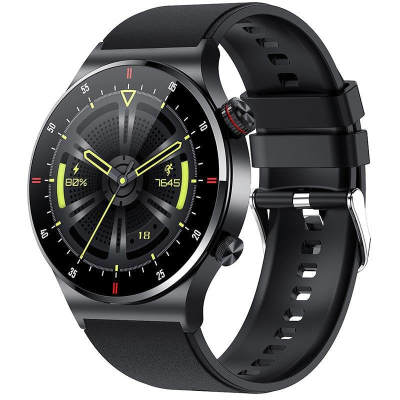 Reloj inteligente QW33 con ECG+PPG, reproductor de música, podómetro, Bluetooth y función de llamadas.