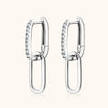 Pendientes de moissanita en plata de ley 925