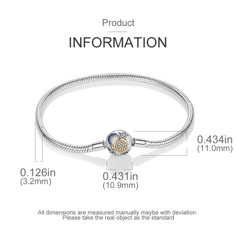 Pulsera de plata 925 chapada en cobre con cuentas de la familia Pan, hecha a mano.