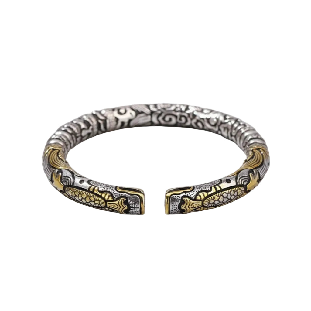 Pulsera de plata tailandesa 925 con diseño de cabeza de serpiente  para hombre.