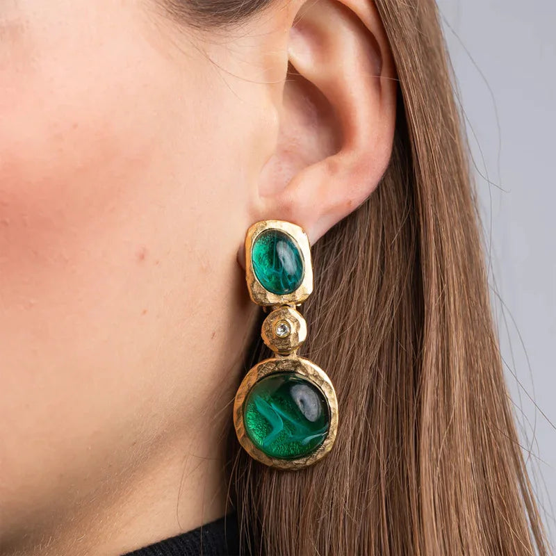 Pendientes de turquesa, estilo refinado. Pendientes franceses de plata 925 con aguja.