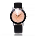 Reloj de mujer, casual de cuarzo, con correa de cuero, reloj de pulsera.