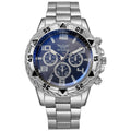 Reloj casual para hombre, correa de acero, movimiento de cuarzo, esfera grande.