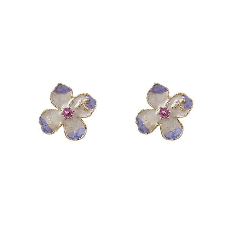Pendientes sencillos para mujer, pendientes elegantes, pendientes con efecto de esmalte, joyería nueva