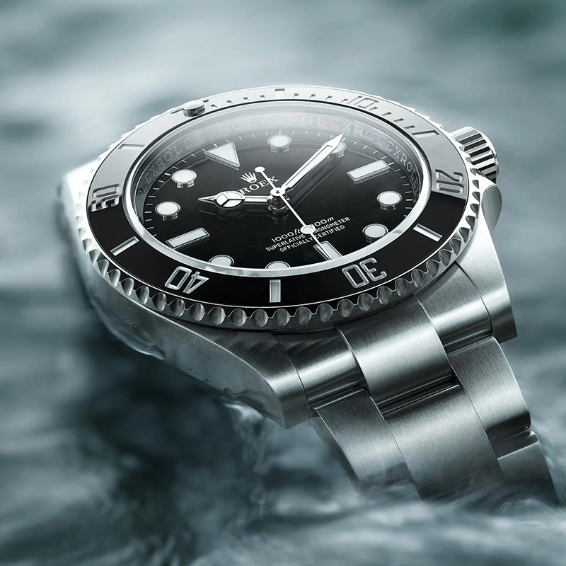 Reloj de hombre totalmente automático mecánico, resistente al agua, con luz nocturna, ideal para el trabajo.