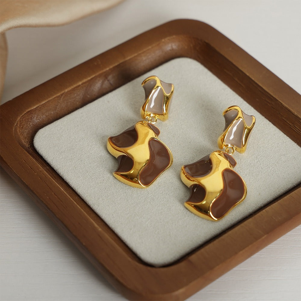 Personalized niche fashion simple and elegant geometric jewelry earrings
