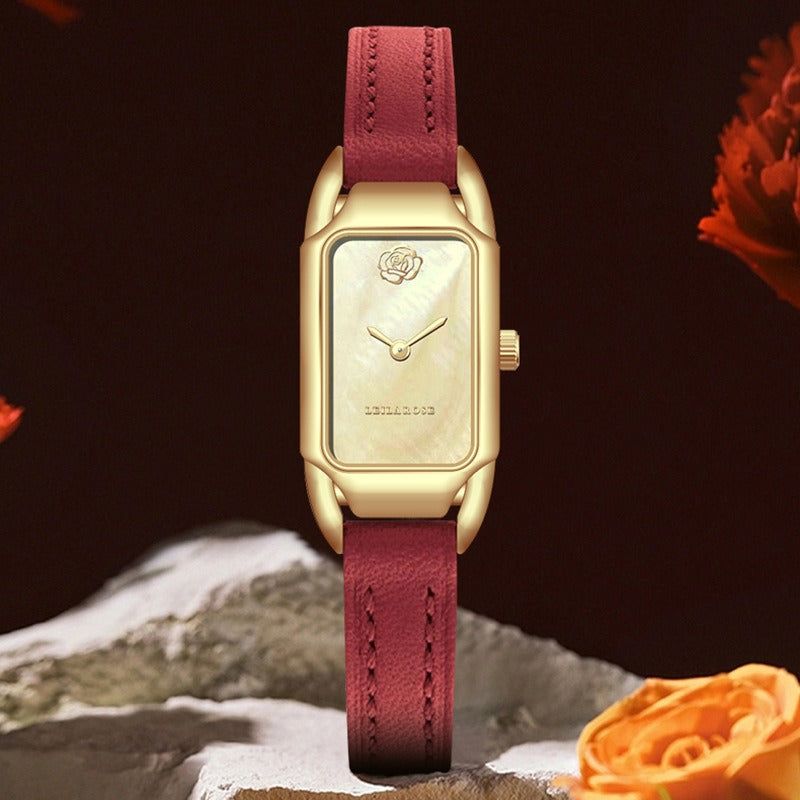 Reloj de mujer de marca Counter Brand Auténtico Moda Pequeño Reloj de mujer de núcleo cuadrado Reloj de cuarzo Popular