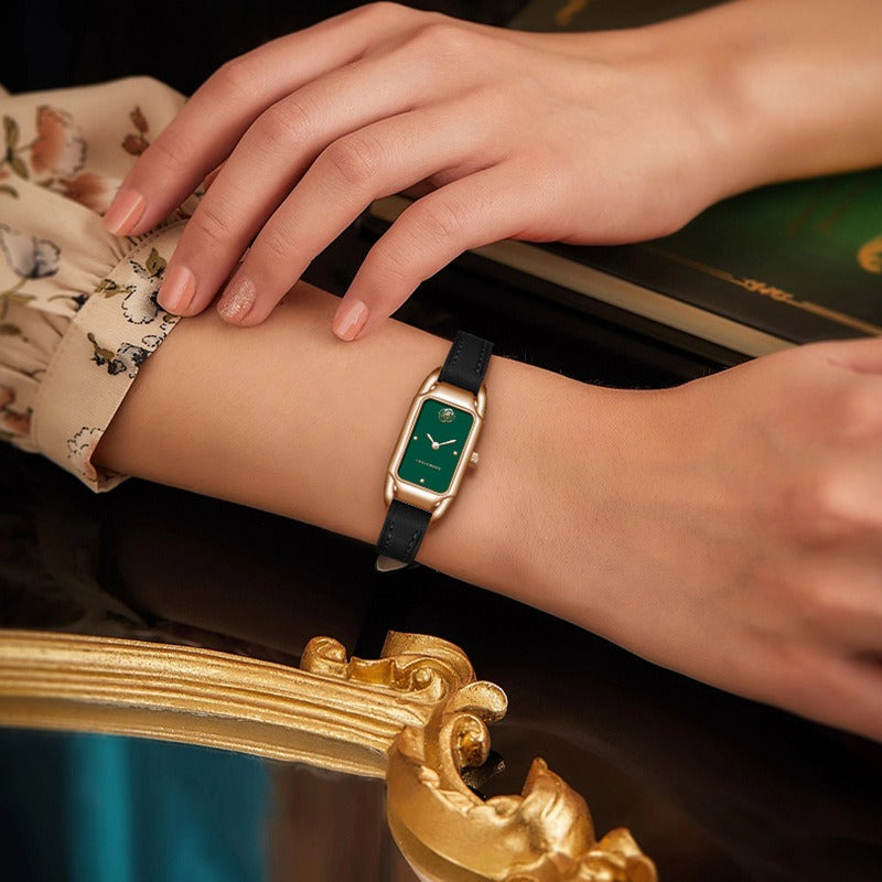 Reloj de mujer de marca Counter Brand Auténtico Moda Pequeño Reloj de mujer de núcleo cuadrado Reloj de cuarzo Popular