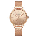 Reloj de pulsera para mujer CURREN, reloj de pulsera para mujer, reloj de acero milanés, oro rosa para mujer.