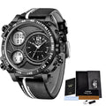 Reloj electrónico Lige Business con doble pantalla, multifunción, económico, deportivo e impermeable para hombre.