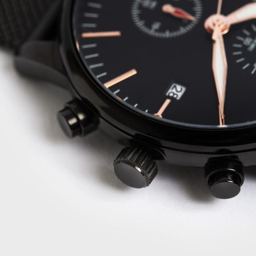 Reloj de hombre con correa de malla de acero