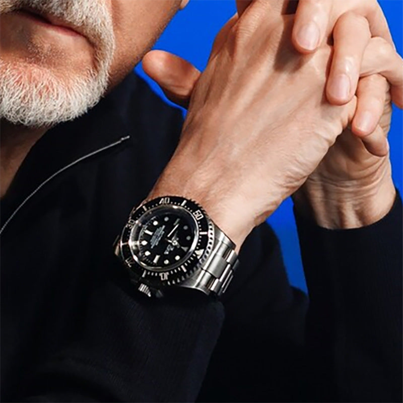 Reloj de hombre totalmente automático mecánico, resistente al agua, con luz nocturna, ideal para el trabajo.