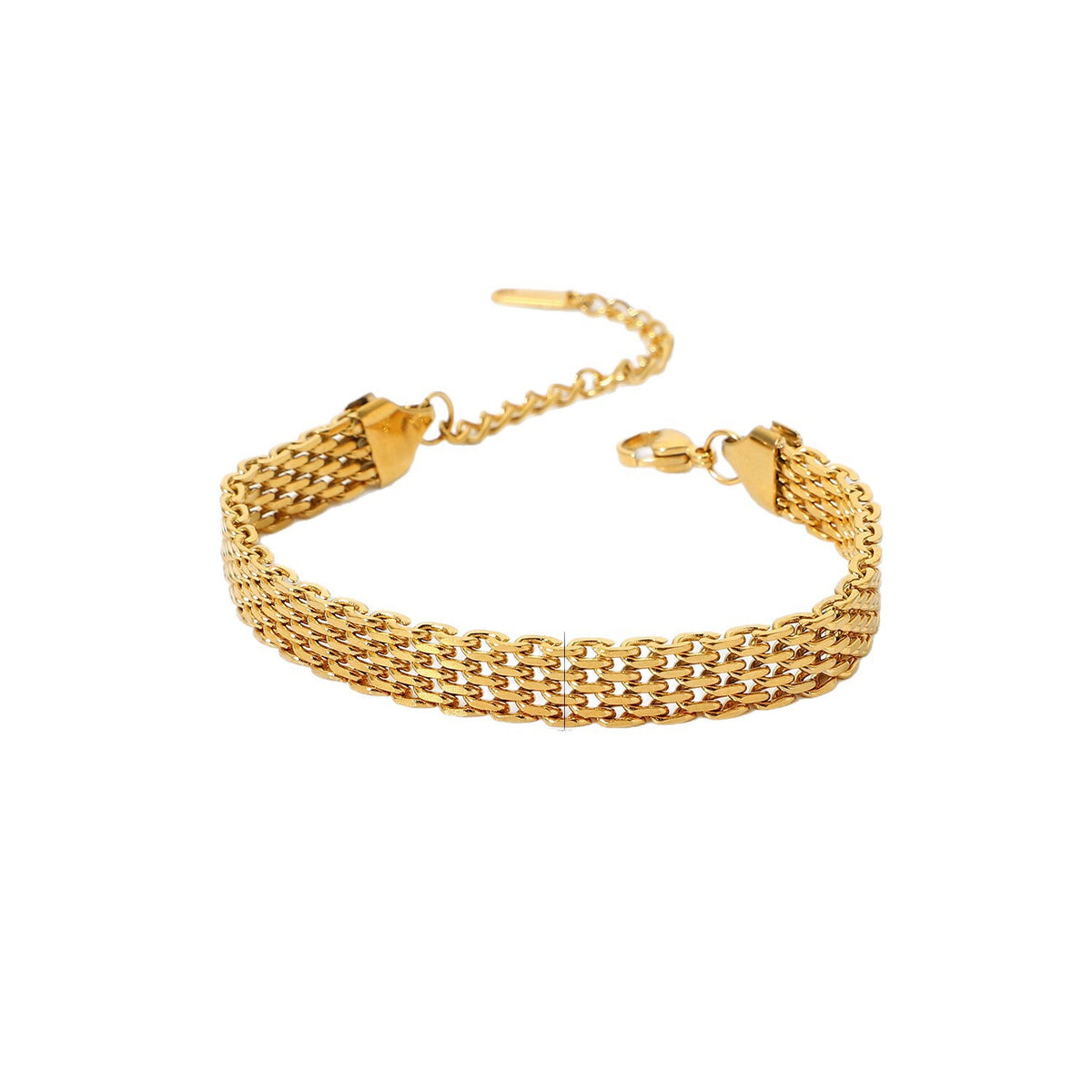 Pulsera trenzada de acero inoxidable hecha de acero de titanio.