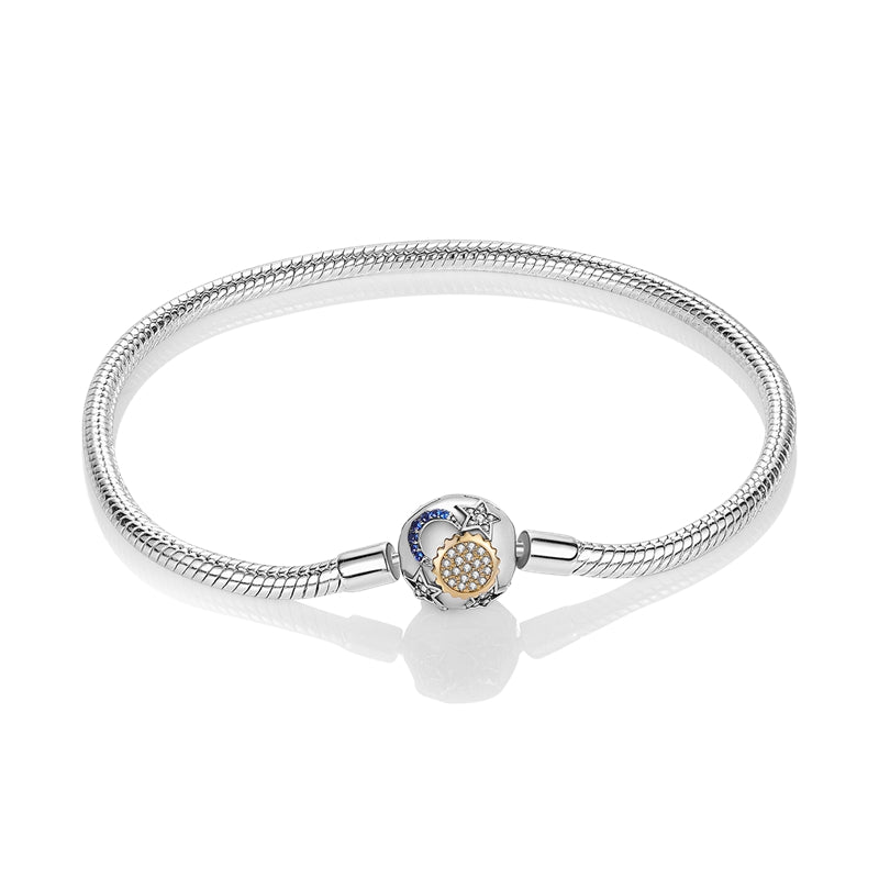 Pulsera de plata 925 chapada en cobre con cuentas de la familia Pan, hecha a mano.