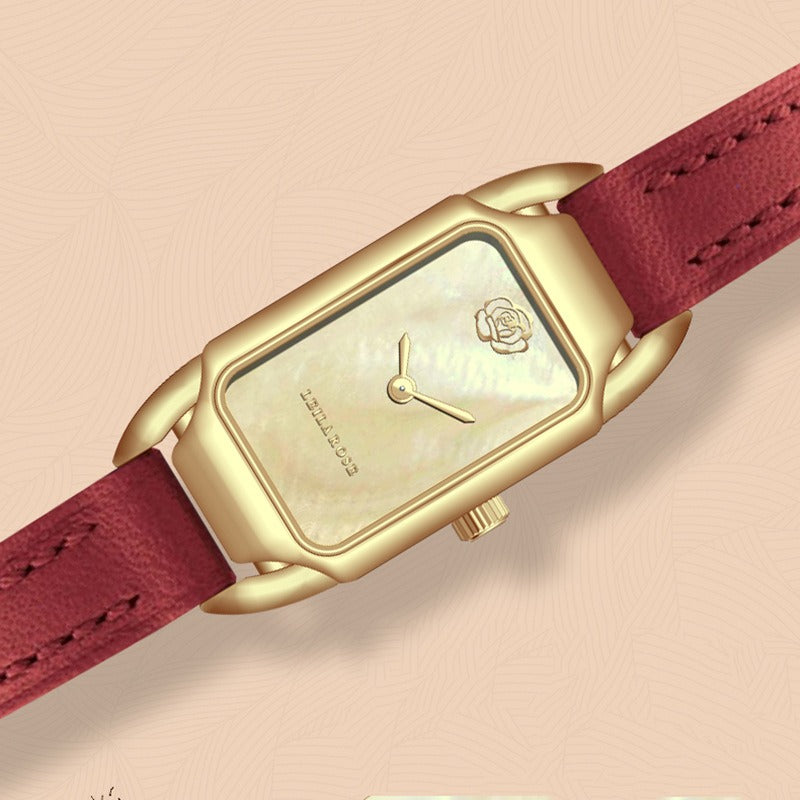 Reloj de mujer de marca Counter Brand Auténtico Moda Pequeño Reloj de mujer de núcleo cuadrado Reloj de cuarzo Popular