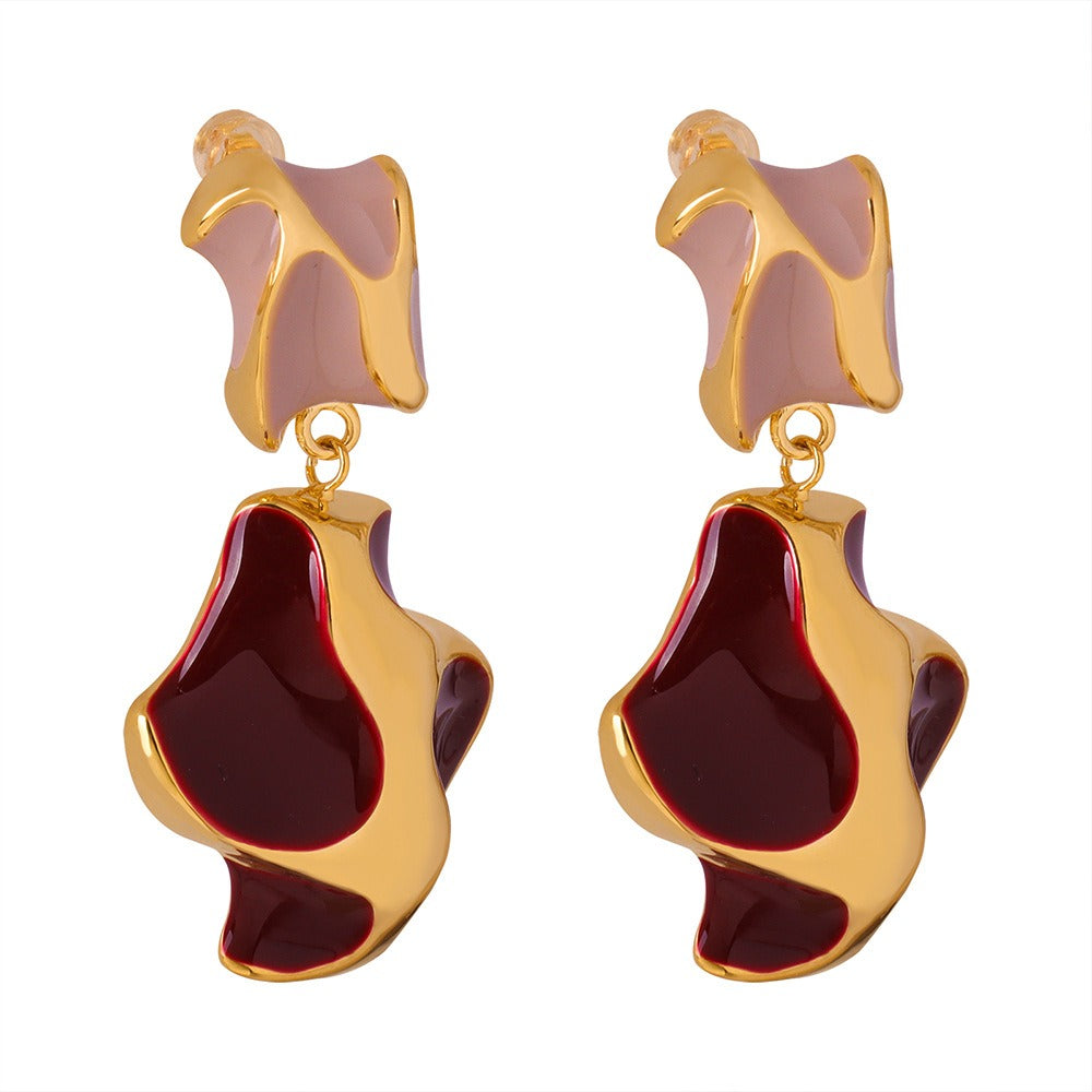Personalized niche fashion simple and elegant geometric jewelry earrings