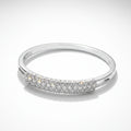 TS043 - Rhodium 925 Sterling Silver Ring with AAA Grade CZ  in Clear